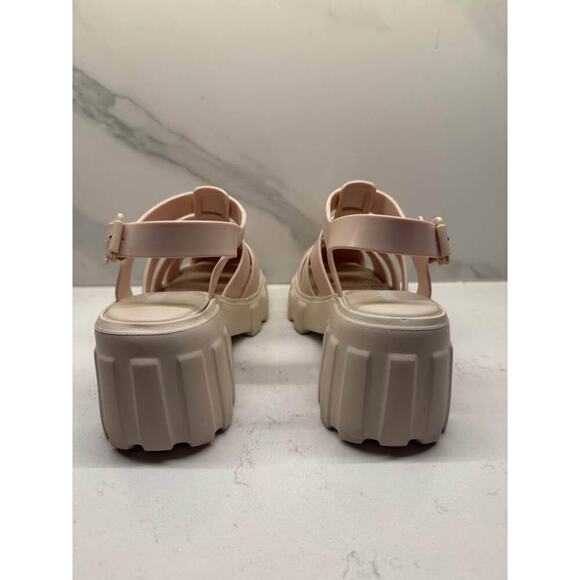 Melissa Women’s Size 5 Beige Megan Platform Lightweight EVA Sandal Heels - Picture 4 of 9